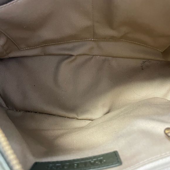 Talbots Leather Satchel Embossed Leather Olive Color - Picture 7 of 10